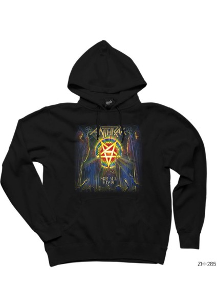 Anthrax Siyah Kapşonlu Sweatshirt Hoodie