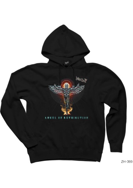 Judas Priest Angel Of Retribution Siyah Kapşonlu Sweatshirt Hoodie