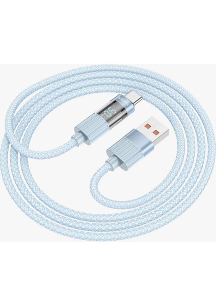 iPhone ile Uyumlu 5.0A Şarj ve Data Kablo USB To Type-C - 1.2 Metre - BU46