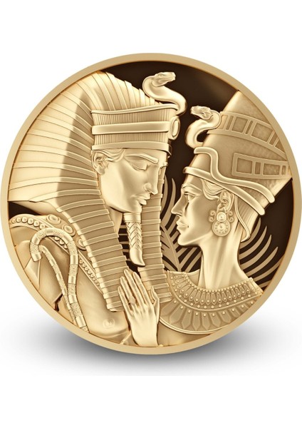Agakulche Amenhotep Nefertiti 1/4 Ons Altın Sikke Coin