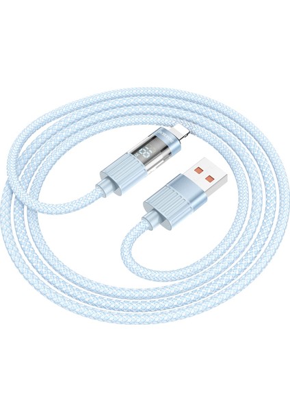 iPhone ile Uyumlu 2.4A Şarj ve Data Kablo USB To Lightning - 1.2 Metre - BU46