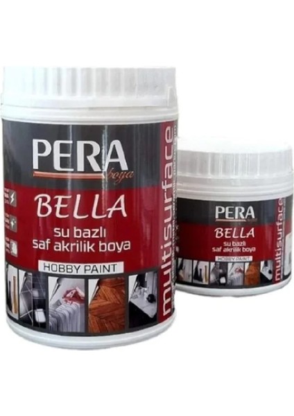 Bella Su Bazlı Saf Akrilik Boya 0,50LT Siyah