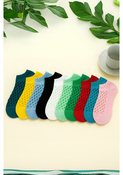 Fileli Patik Kadın Çorabı 6 Çift 2. Set