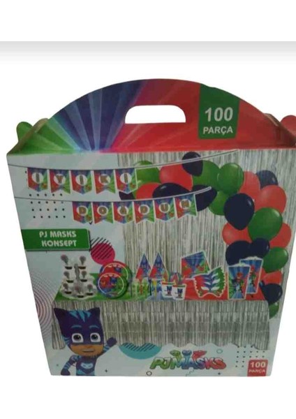 Çocuk doğum günü parti kutlama seti kullan at parti ürünleri pj max doğum günü parti kutlama malzemeleri 100 parça set