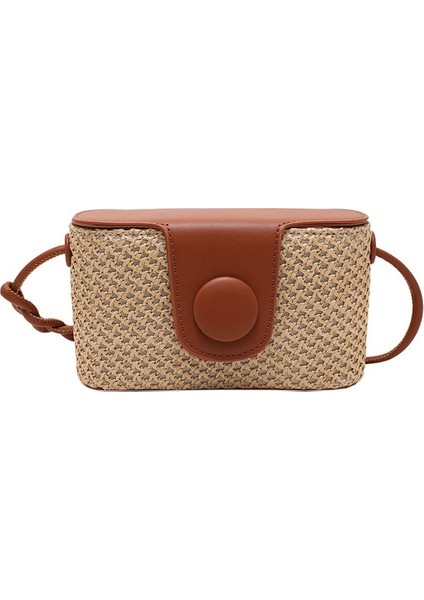 Hasır Kutu Çanta Moda Omuz Messenger Kadın Çantası (Yurt Dışından)