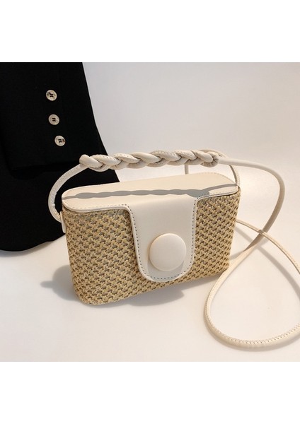Hasır Kutu Çanta Moda Omuz Messenger Kadın Çantası (Yurt Dışından)