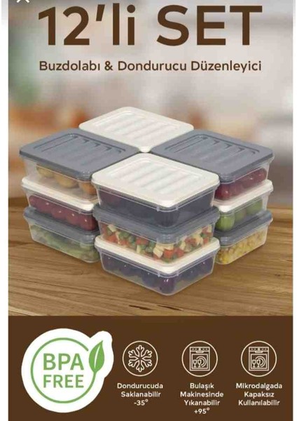 Piknik seti buzdolabı organizer set buzdolabı düzenleyici buzluk saklama kabı mikrodalga kabı