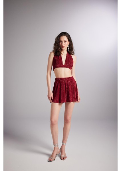 Comfy Şort Bordo