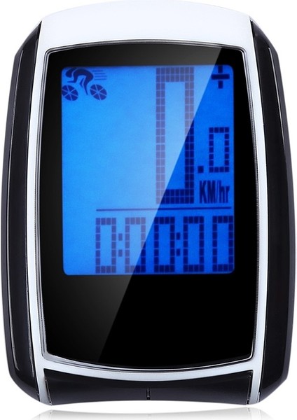 Suya Dayanıklı Ultra Ince Kablosuz LCD Arka Işık Bisiklet Bilgisayarı Kilometre Sayacı Kilometre (Yurt Dışından)