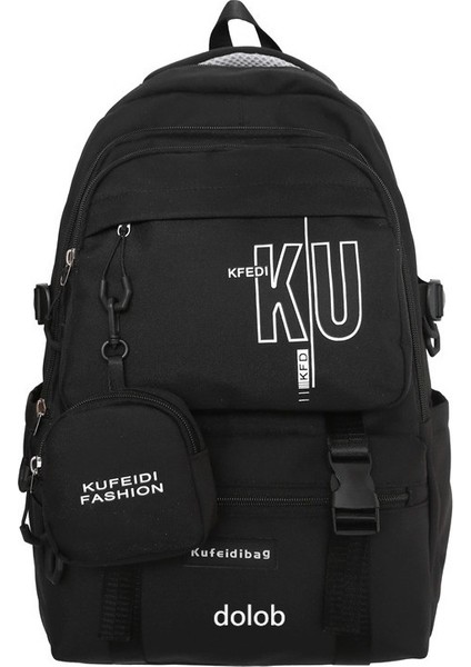 Schoolbag Kadın Ortaokul Öğrencisi Büyük Kapasiteli Sırt Çantası Yeni Japon Tarzı Ins Modaya Uygun Serin Çok Yönlü Seyahat Sırt Çantası (Yurt Dışından)