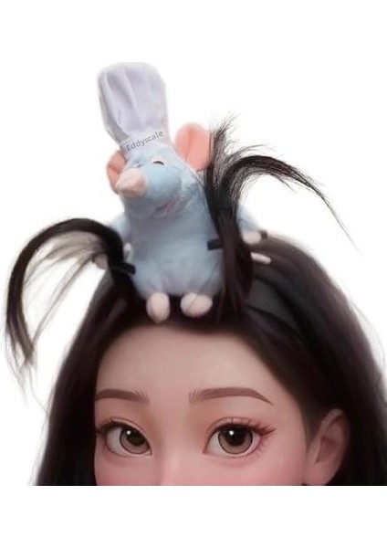 Kadınlar Sevimli Fare Karikatür Hayvan Remy Ratatouille Peluş Oyuncak Bantlar Cosplay Sahne Cadılar Bayramı Kostüm Headwears (Yurt Dışından)