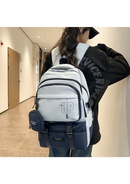 Ortaokul Kızları Için Okul Çantası, Büyük Kapasiteli, Renk Uyumlu Sırt Çantası, Yeni Moda, Havalı ve Çok Yönlü Seyahat Sırt Çantası (Yurt Dışından) fırsatları