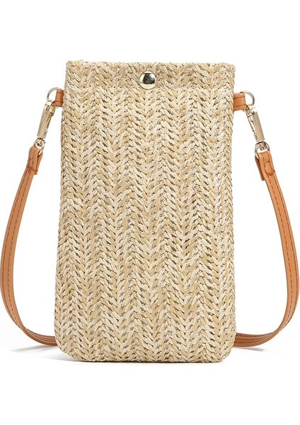 Tek Omuzlu Postacı Cep Telefonu Çantası Kızlar Dokuma Plaj Çantası (Yurt Dışından)