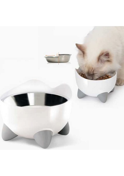 Catit Pixi Hazneli Çelik Mama Kabı Nrmsa