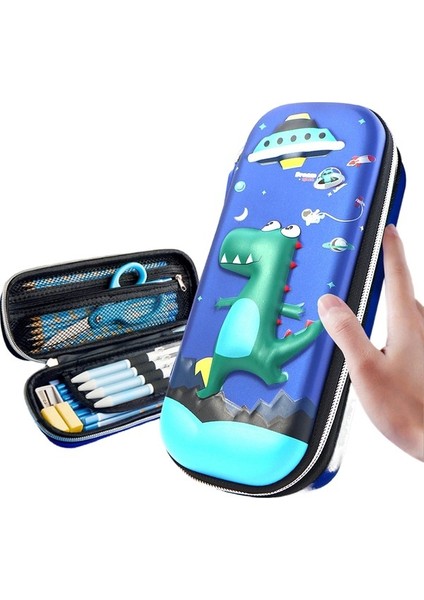 Ilkokul Öğrencileri Için Üç Boyutlu 3D Kalem Kutusu, Anaokulu Karikatür Kalem Kutusu, Kadın ve Erkekler Için Büyük Kapasiteli Çift Katmanlı Kalem Kutusu (Yurt Dışından)