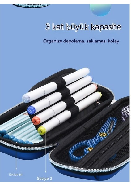 Ilkokul Öğrencileri Için Üç Boyutlu 3D Kalem Kutusu, Anaokulu Karikatür Kalem Kutusu, Kadın ve Erkekler Için Büyük Kapasiteli Çift Katmanlı Kalem Kutusu (Yurt Dışından) fiyatları