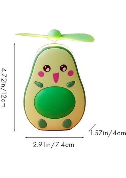 Avokado Şekilli Pratik Taşınabilir USB Şarjlı El Fanı, Kahverengi (Yurt Dışından) modelleri