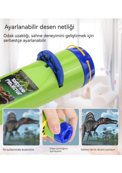 Çocuk Projeksiyon Hikayesi Erken Eğitim Bilişsel Yatmadan Önce Projeksiyon El Feneri Oyuncak (Yurt Dışından)