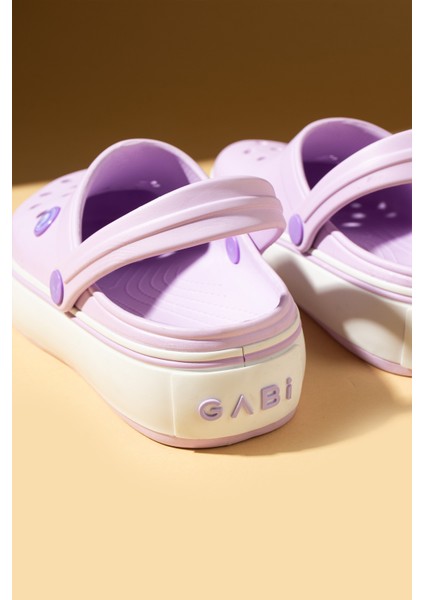 Beyaz Şeritli Yüksek Taban Comfort Eva Kadın Sandalet 011-812-25 fırsatları