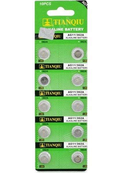 Saat Pili Alkaline 10 Lu Paket AG11-LR721-LR5-L721-162 1.5V