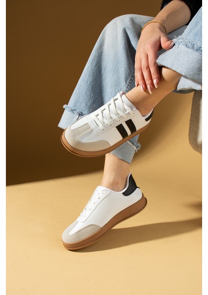Rahat Taban Bağcıklı Kadın Sneaker 001-7001-25SIYAH fiyatları