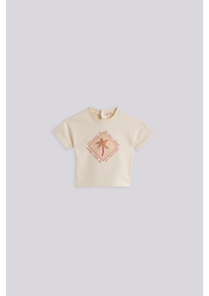 Bg Store Kız Bebek Ekru Tshirt