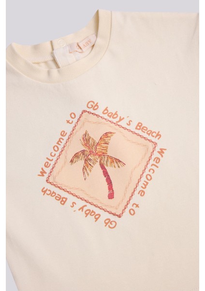 Bg Store Kız Bebek Ekru Tshirt