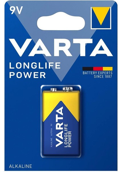 Longlife Power Alkaline Kare Pil 9 V