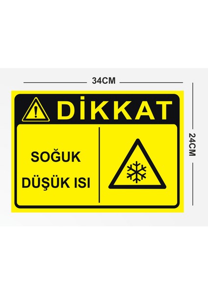 Dikkat Soğuk Düşük Isı Tabela Levhası 24X34CM Pvc fiyatları