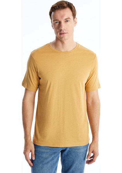 Bisiklet Yaka Kısa Kollu Penye Erkek Tişört