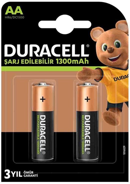 Şarj Edilebilir Ni-Mh Aa Kalem Pil 1300 Mah 2 Adet