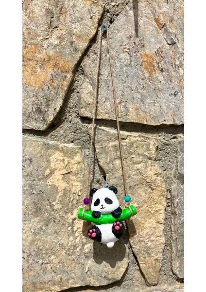 Balkon Duvar Süsü Ağaç Süsleri Bahçe Dekorasyonu Duvar Süslemeleri Panda Sarkaç