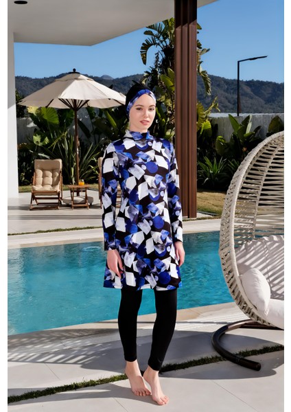 Hızlı Kuruyan Taytlı Likralı Desenli Tesettür Mayo 2520 fiyatları