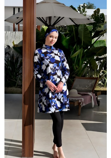 Hızlı Kuruyan Taytlı Likralı Desenli Tesettür Mayo 2520 fırsatları