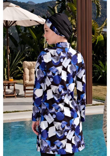 Hızlı Kuruyan Taytlı Likralı Desenli Tesettür Mayo 2520 indirimleri