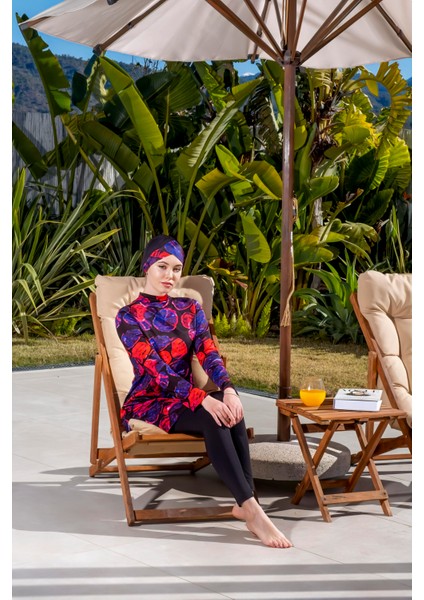 Hızlı Kuruyan Taytlı Likralı Desenli Tesettür Mayo 2518 fırsatları