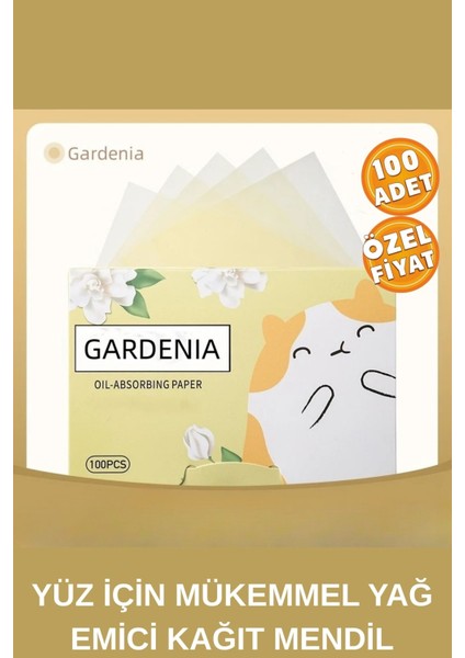 Gardenya Yağlı Ciltler Için Yüz Mendili Yağ Kontrol Kağıdı Yağ Emici Kağıt Unisex Oil Control Paper