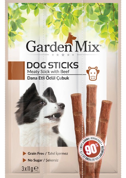 Gardenmix Dana Etli Köpek Stick Ödül 3 x 11 gr x 4 Adet Nrmsa