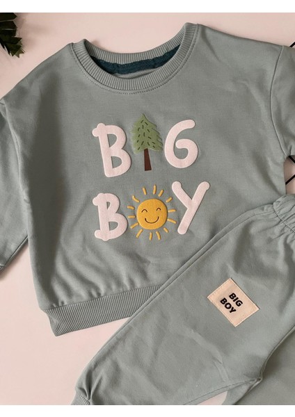 Babycoy Big Boy Yazılı Su Yeşili Erkek Bebek 2'li Takım fiyatları