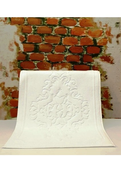 2 Adet Ornament Paspas, Ayak Havlusu (45X65)-KREM