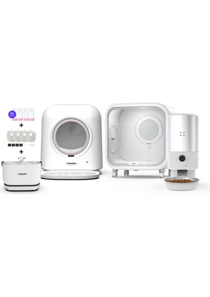 Akıllı Otomatik Kedi Tuvaleti Evcil Hayvan Kurutma Makinesi Premium 6'lı Pet Ürünleri Seti