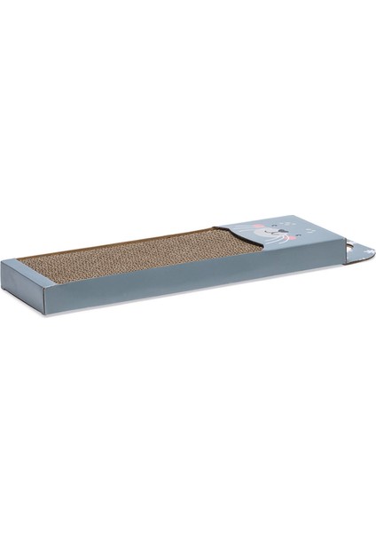 Kedi Karton Tırmalama, Mavi, 45CM Nrmsa