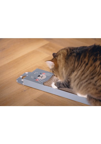Kedi Karton Tırmalama, Mavi, 45CM Nrmsa