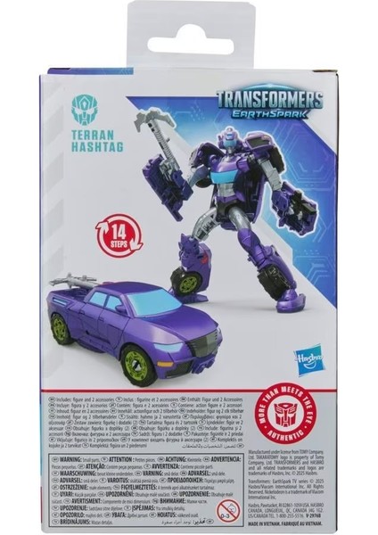 Transformers Earthspark Terran Hashtag Deluxe Figür – 2’si 1 Arada Robot ve Kamyonet Oyuncak