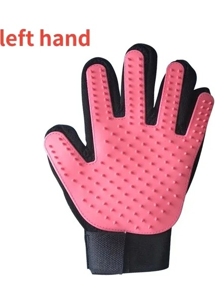 Kediler Için Kedi Tımar Eldiveni Yün Evcil Hayvan Saçları Desheding Fırça Tarağı, Evcil Köpek Temizleme Masaj Eldiveni Aksesuarlar Için Renk: Sol Pembe (Yurt Dışından)