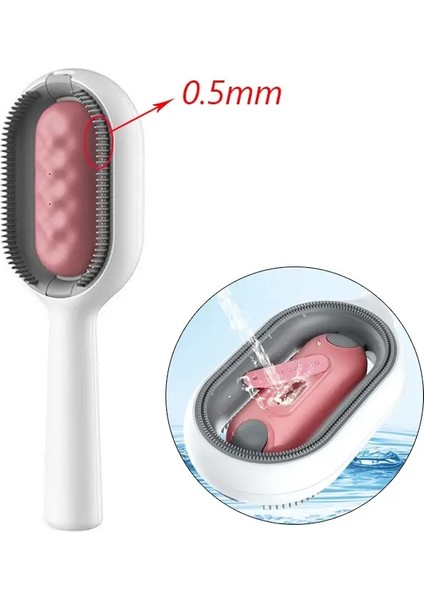 Kedi Köpek Için Çift Taraflı Epilasyon Fırçaları Pet Tavşan Taraması Sızdırmaz Kedi Fırçası Kedi Aksesuarları Pet Ürünleri Renk: Kısa Saç Pembesi B (Yurt Dışından)