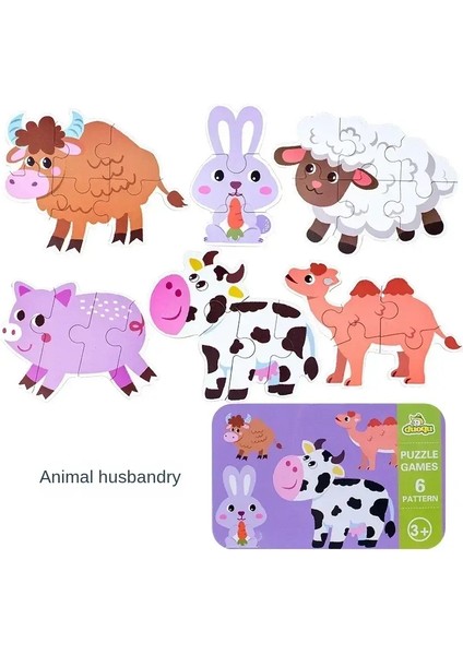 Bebek Bulmaca Montessori Eğitim Oyuncakları Ahşap 3D Bulmaca Oyunları Demir Kutusu Çocuk Bulmacaları Jigsaw Ahşap Bulmaca Çocuklar Için 2 3 4 Yıllık: Okyanus (Yurt Dışından)