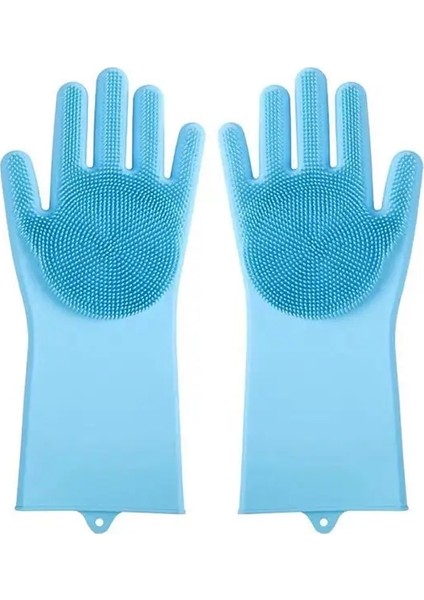 Evcil Hayvan Bakımı Temizleme Eldivenleri Köpek Kedi Banyo Eldiveni Dolaylı Şampuan Jeli Kazıyıcı Temiz Yumuşak Silikon Eldiven El Cilt Koruması Renk:mavi (Yurt Dışından)