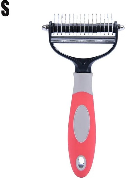 Profesyonel Pet Tüy Dökme Önleyici Fırça 2 Tarafı Saç Toplayıcı Köpek Tarakı Kedi Fırçası Tırmık Yavru Bakım Araçları Alt Kürk Dökülen Uçan Kıl Renk:kırmızı S (Yurt Dışından)
