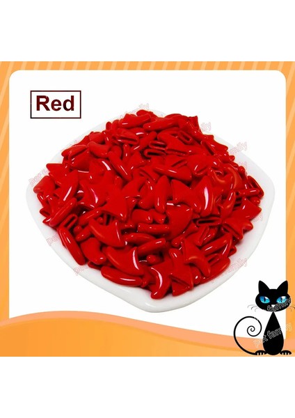 100PCS /lot Kedi Tırnak Kapakları Yumuşak Kedi Pençe Kontrol Evcil ları Silikon Tırnak Koruyucusu Yapıştırıcı ve Aplikatör Renk: Kırmızı /boyut: Xs (Yurt Dışından)